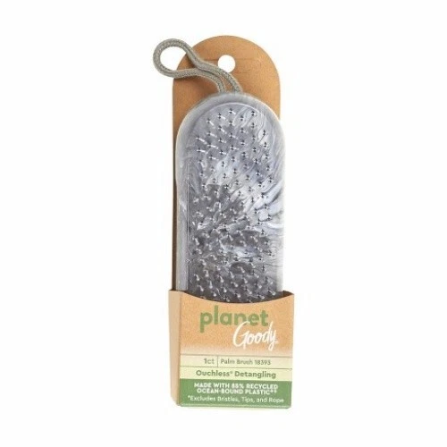 Planet Goody Ouchless Detangling Recycled Ocean Rescue Palm Hair Brush