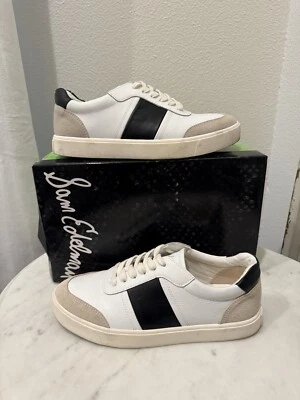 Sam Edelman Sneakers Enna Leather Suede White Black Colorblock Women’s Size 7.5 - Image 1 of 4
