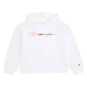 Champion Girls Rainbow Script Logo French Terry Hoodie - Picture 1 of 4