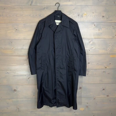 1950s U.S. Navy Lightweight Dacron Polyester Trench Coat w/ Button Closure Sz 36 - Image 1 of 4