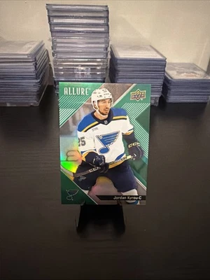 2024-25 Upper Deck Allure - Jordan Kyrou #76 Green Rainbow 20/99 - Image 1 of 2