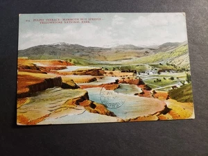 BUFORD, Albany County, WYOMING 1909 MAMMOTH HOT SPRINGS Postcard w/ note - Picture 1 of 2