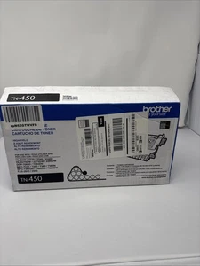 Brother TN450 High Yield Black Toner Cartridge Genuine OEM Open Box - Picture 1 of 5