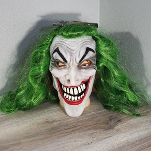 The Joker Halloween Scare Prank Mask & Wig Costume Accessory Mens Adult - Picture 1 of 14