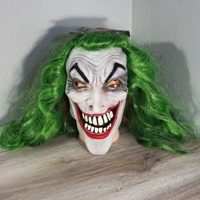 The Joker Halloween Scare Prank Mask & Wig Costume Accessory Mens Adult  - Image 1 of 4