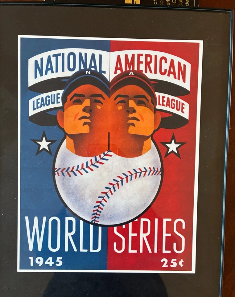 Impresión de portada enmarcada del programa Cubs vs Tigers World Series 1945 Foto 1 de 1