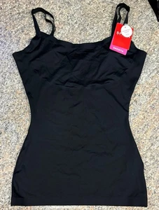 SPANX Shapewear Camisole Tank Top glättend schlankmachend wandelbare Träger schwarz XS - Bild 1 von 3