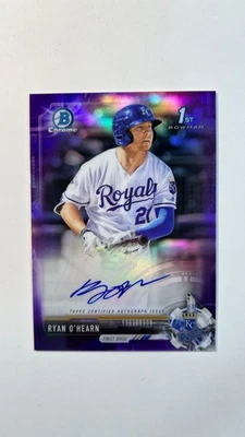 Ryan O'Hearn 2017 Bowman Chrome Prospect Autograph Purple Refractor /250 CPA-ROH - Image 1 of 2