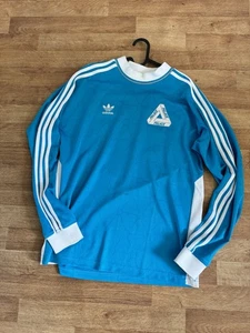 Adidas X Palace Long Sleeve Blue Football Shirt Size M - Picture 1 of 5