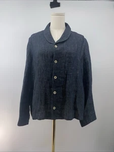 XENIA TELUNTS Mens Button Down Certified Organic Cotton Gray/White 2/3 - Picture 1 of 6