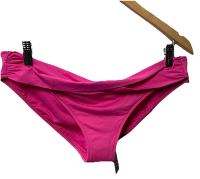 Parte inferior de bikini Seafolly Twist Band Hipster cobertura completa, rosa talla 16 traje de baño Foto 1 de 4