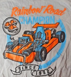 Rainbow Road Champion Since 1992 2XL Grey Super Mario Kart  T-Shirt - Picture 1 of 4