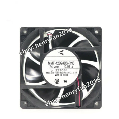 Melco MMF-12D24DS-RN8 Axial Fan DC 24V 0.36A 120*120*38MM Inverter Cooling Fan - Image 1 of 4