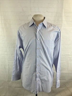 TAYLOR Vineyard Vines мужской синий и розовый клетку хлопок платье рубашка L $195 - Изображение 1 из 4