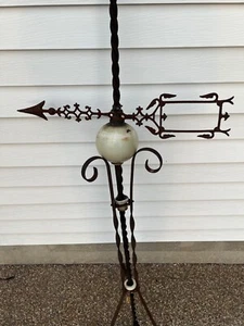 Set of 5 antique lightning rods and  weather vane - Picture 1 of 6