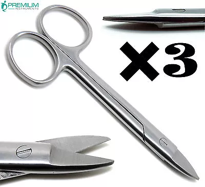 Dental Straight Crown Scissors 4.5" Wire Cutting Orthodontics Set of 3 - Image 1 of 4