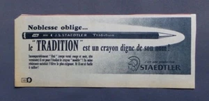 PUB PUBLICITE ANCIENNE ADVERT CLIPPING 111017 / CRAYON TRADITION J S STAEDTLER - Imagen 1 de 1
