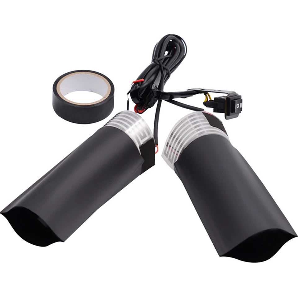 Electric Heated Motorcycle Hand Grips Adjustable Handlebar Cover Warmer Handle - Image 1 of 4