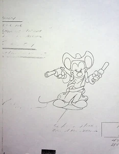 Mickey Mouse Club Introducción Producción VAQUERO MICKEY MOUSE Diseño de Copia de Estudio #GB - Imagen 1 de 2