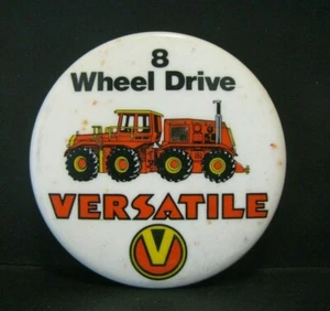 *VERSATILE 1080 BIG ROY 8 Wheel Drive Prototype Tractor Pinback Button Pin Ad - Picture 1 of 3