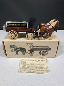 Ertl Baltimore Gas & Electric Co. Horse and Wagon Tanker Bank 1990 Diecast 9566