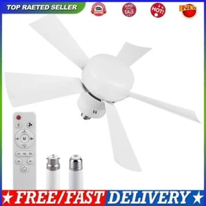 Socket Fan Light with Remote Socket Ceiling Fan Dimmable for Living Room Bedroom - Picture 1 of 14