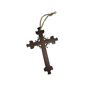 Schmiedeeisernes Kreuz 5x4 christlich keltisch rustikal Wandbehang Reise - Bild 1 von 2