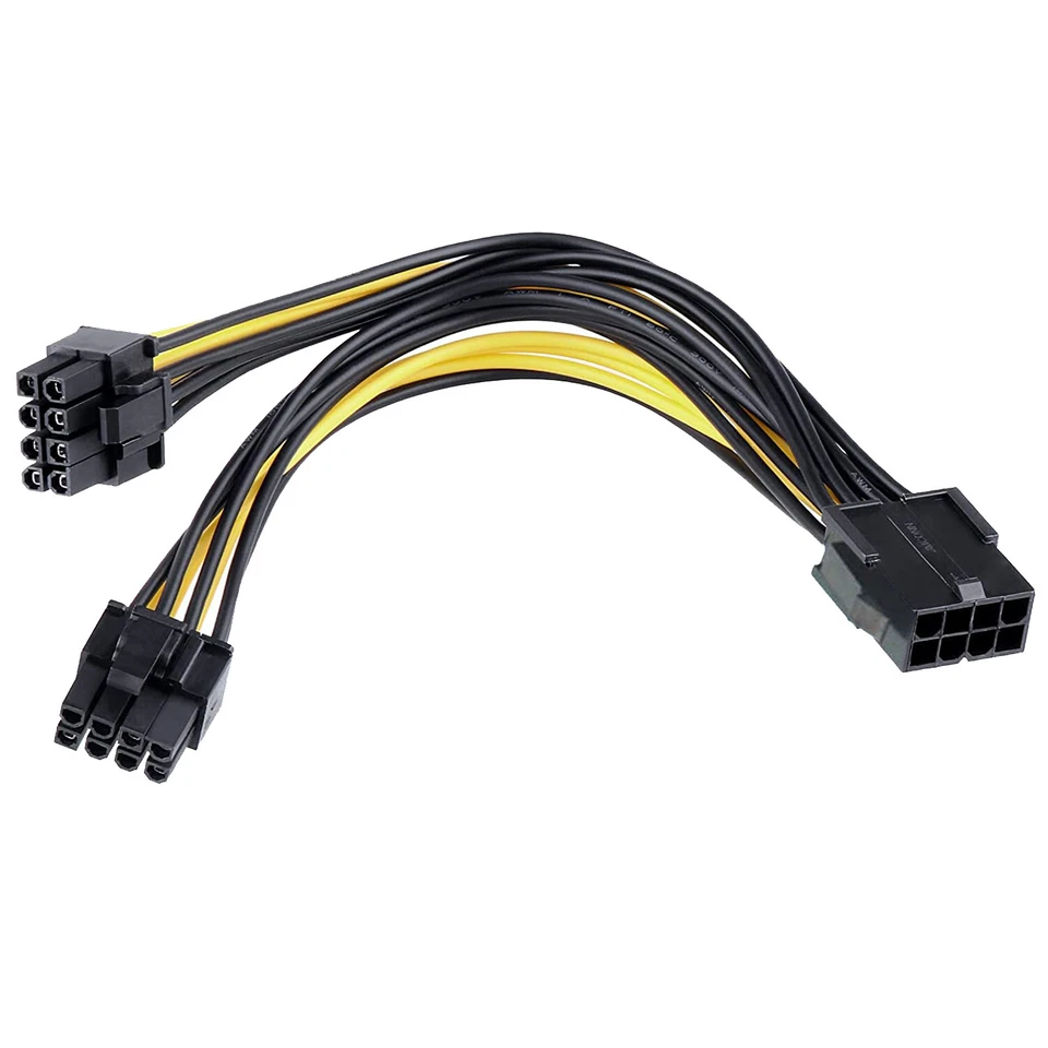 L28 8 pin PCIe auf 2x 8pin (6+2) Grafikkarte Stromkabel PCI-Express Adapter 25cm - Bild 1 von 4