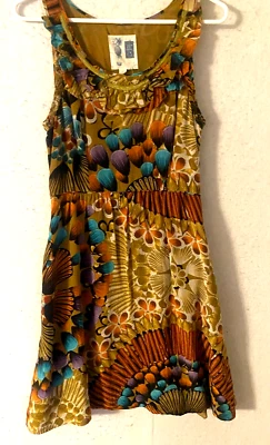 Anthropologie Edme & Esyllte Lapulla Dress 100% Silk Sleeveless Pocket Women's 6 - Image 1 of 4