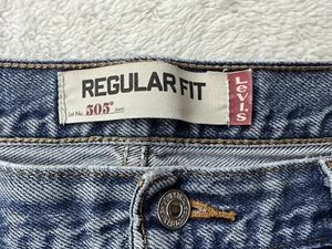 Levis 505 Jeans Herren 38x30 90s Stonewash Straight Blau Red Tab Denim Vintage Retro - Bild 1 von 24