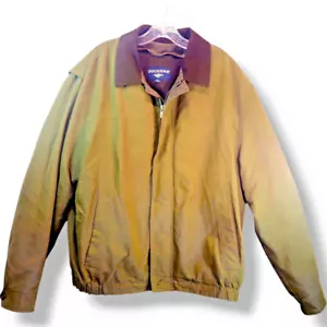 Dockers Bomber Coat Men's Size XL Olive Green Removable Fleece Lining Zip Up VTG - Picture 1 of 15