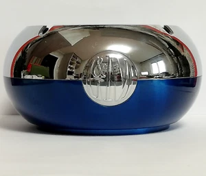 LM Collectible Metal Ashtray Chrome and Blue L&M - Picture 1 of 13