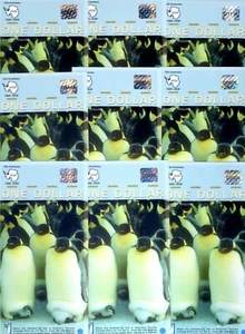 Antártida, $1, 2007, polímero, único raro conjunto de 9 sólidos - Imagen 1 de 1