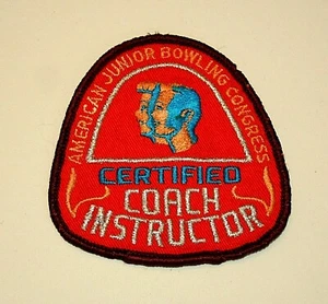 Patch istruttore allenatore certificato ABC American Junior Bowling Congress bella anni 70 - Foto 1 di 2