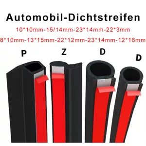 D/P/B/Z-Type Auto Tür Gummidichtung Gummiprofil Autotür Türdichtung Kantenschutz - Picture 1 of 19