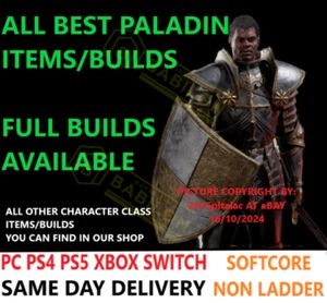 ✅ PC PS4 PS5 XBOX SWITCH✅ PALADIN ALL BEST ITEMS BUILDS DIABLO 2 RESURRECTED D2R - Picture 1 of 130