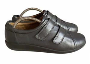 Hotter Leap Pewter Leather Silver Straps Womens UK 6.5 Slip On Comfort Concept - Picture 1 of 10