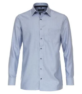 CASAMODA Herren Businesshemd Comfort Fit Kent-Kragen Langarm Einfarbig Hellblau - Picture 1 of 3