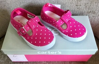 NUEVO Carters Niñas Pequeñas Talla 6 Lorna T-Strap Maryjanes Lunares ¡LINDO! Foto 1 de 3