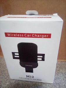 M12 electro magnetic wireless car charger fast charge 2 In 1 Usb 3.0 Red - Picture 1 of 5