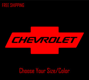 FULL Chevy Bowtie Emblem Vinyl Decal for Chevrolet Logo Sticker Truck SS 4x4 Rac