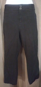 ANTHROPOLOGIE THE ESSENTIAL SLIM CROPPED BLACK PANTS SZ 12 - Picture 1 of 5