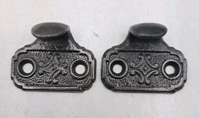 Antiguo/Vintage Eastlake Marco de Ventana Elevadores Hierro Fundido Ventana Hardware Lote de 2 Foto 1 de 4