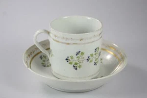 ANTIQUE KING LOUIS PHILIP C.1880s  CUP AND SAUCER COFFEE SET - Picture 1 of 12