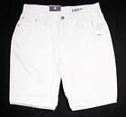 Izod Mens 32 Jeans Shorts Slim Fit Flat Front Denim Casual 5-Pockets White NEW