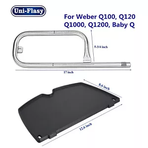 41657/69957/60040 Burner, 6558 Cooking Griddle for Weber Q100 Q120 Q1000 Q1200 - Picture 1 of 13