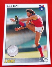 1993 SELECT Inaugural Series AFL Card: PAUL  ROOS  (Fitzroy)  #117