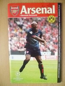 2002/03 UEFA Champions' League - ARSENAL v BORUSSIA DORTMUND~ Official Programme - Picture 1 of 3