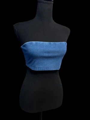 SUSANA MONACO Denim mico tubo sin tirantes bandeau Top CONCIERTO COUNTRY VERANO Foto 1 de 4