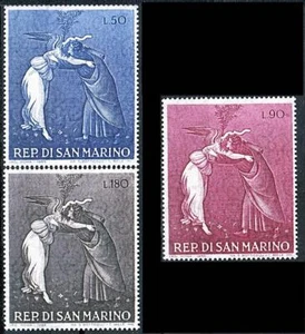 👉 SAN MARINO 1968 painting  NATIVITY by BOTTICELLI MNH MADONNA, ANGEL CHRISTMAS - Picture 1 of 1